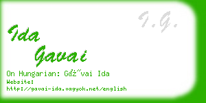 ida gavai business card